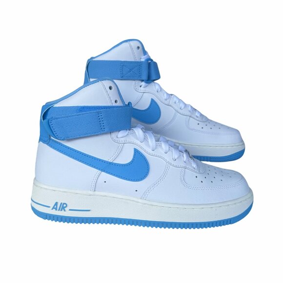 ⭐Nike Air Force 1 High OG QS 8.5 Women's Shoes White University Blue DX3805-100 - Picture 1 of 11